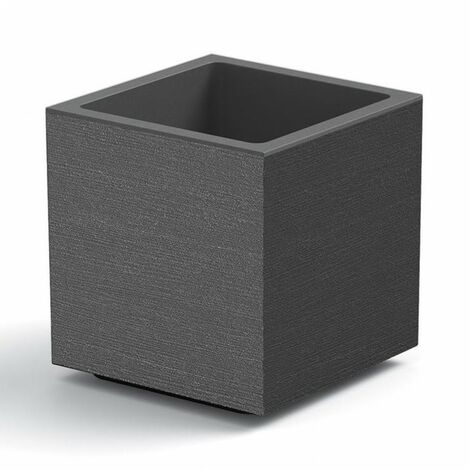 VECA VASO FIORIERA CUBO MATHERIA 40CM ANTRACITE