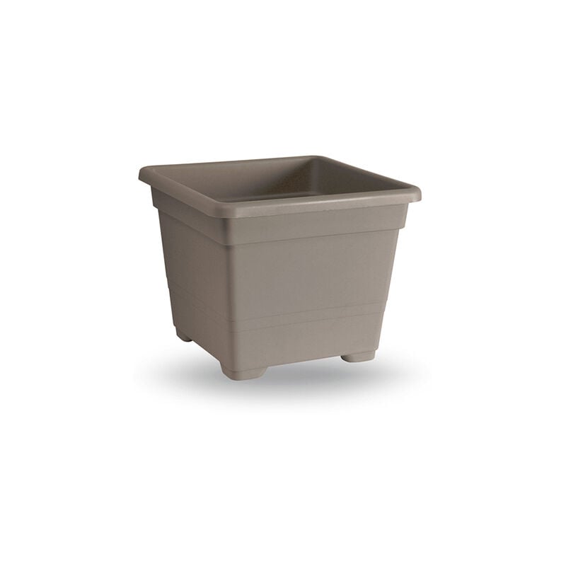 Pot carré 27 cm 60% recyclable havane