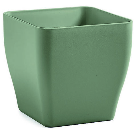 VECA VASO QUADRATO INDOOR LIVING MATT 30 CM TERRA LAGUNA