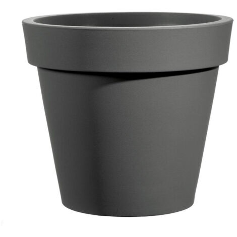 VECA VASO ROTONDO IN RESINA 'EASY' 35 CM ANTRACITE