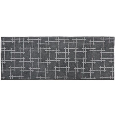 Vector Machine Washable Latex Backed Runner, 57x150cm, Grey