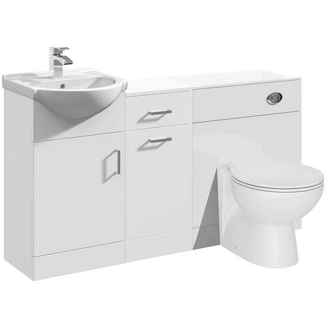 main image of "VeeBath Linx Vanity Basin Cabinet WC Toilet Bathroom Storage Furniture - 1300mm"