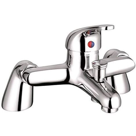 VeeBath ValueBaths Perth moderno rubinetto miscelatore vasca per bagno a leva singola per doccia cromato con ricevitore a parete Staffa