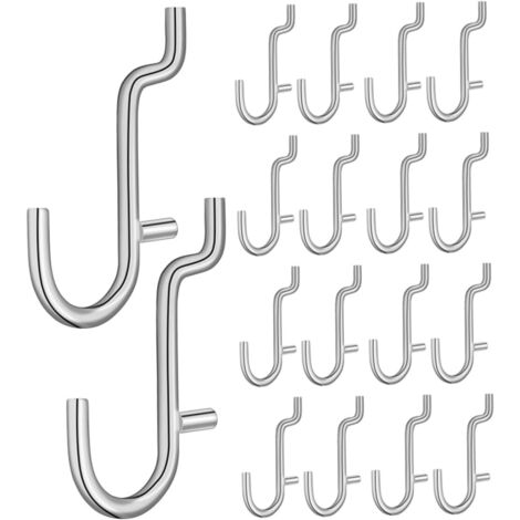 Veemoon 40pièces Crochets Pour Panneaux Perforés Porte-gobelets Accessoires Outils Boucles De Rangement Crochets à Chevilles Pour Organisation Murale