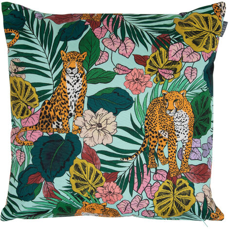 Veeva Coussins d'assise, Lot de 2, 43cm x 43cm, Coussins de Siège, Résistant à l’eau, Coussins d’intérieur et d’extérieur, Guépard - Guépard