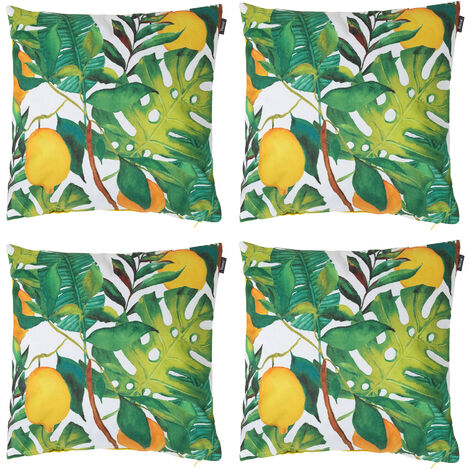 Veeva Coussins d'assise, Lot de 4, 43cm x 43cm, Coussins de Siège, Résistant à l'eau, Coussins d'intérieur et d'extérieur, Rose - Rose