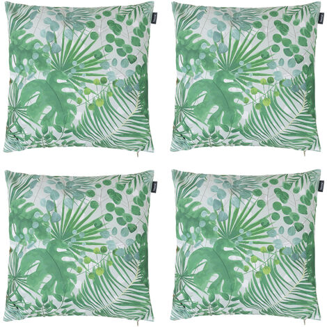 Veeva Coussins d'assise, Lot de 4, 43cm x 43cm, Coussins de Siège, Résistant à l'eau, Coussins d'intérieur et d'extérieur, Pampa - Pampa
