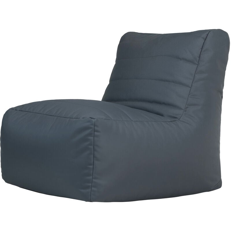 Pouf fauteuil de jardin Modulaire d'extérieur, 65x96x72cm, Jardin ou Salon, Gris Anthracite - Veeva