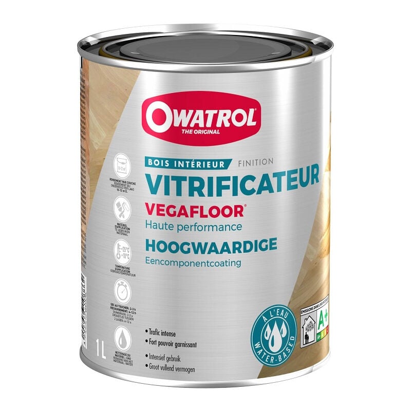 Vitrificateur pu monocomposant incolore pour trafic normal Owatrol vegafloor mat Incolore (owp12) 5 litres