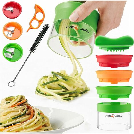 Spiralizer Vegetable Cutter - Multi-function Manual Spiralizer Spaghetti  Compatible With Noodles, Carrot, Cucumber, Zucchini Slicer Maker, Asparagus  P