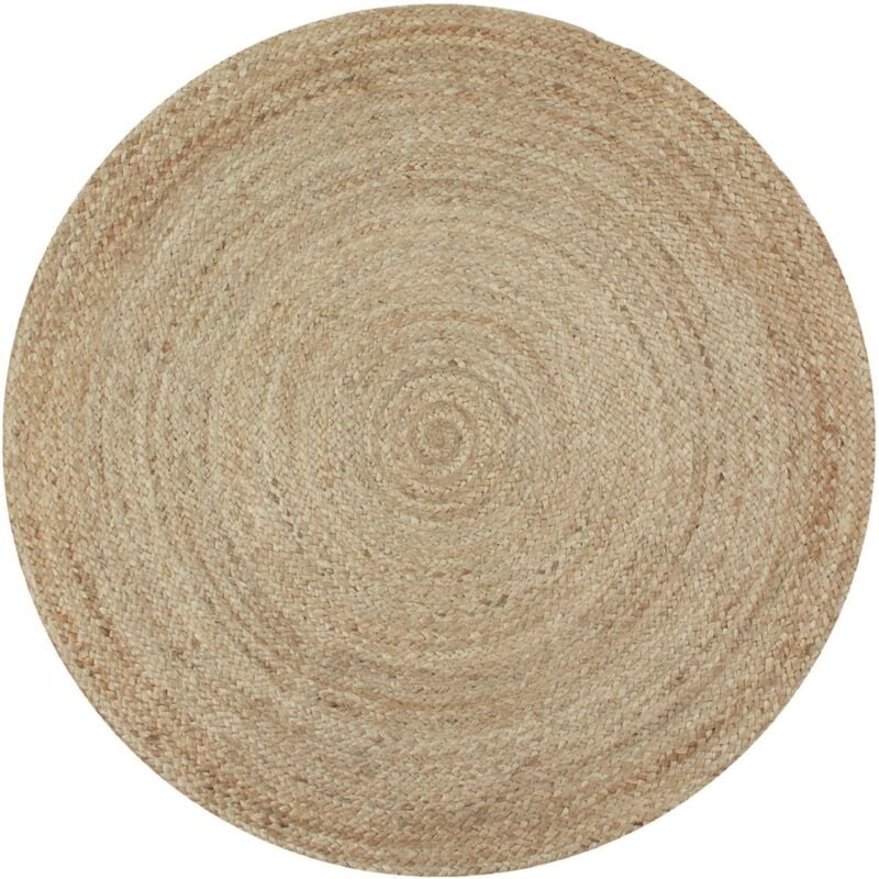 Thedecofactory - vegetal jute - Tapis rond en jute tressé naturel diam.200