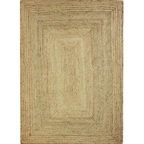 VEGETAL JUTE - Tapis salon en jute tressé naturel artisanal 120x170