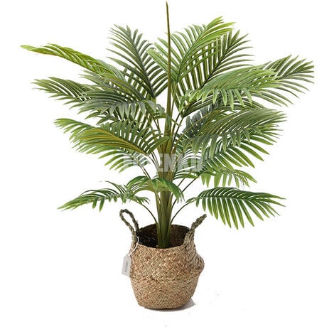Végétale artificielle,Plantes Artificielles Palmier hauter 112 cm 1pcs FUIENKO