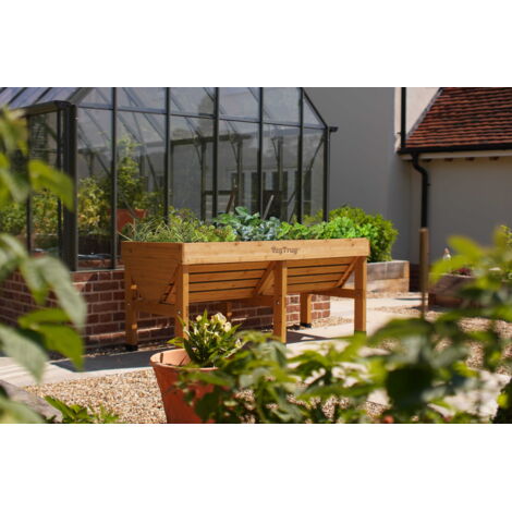 VegTrug Classic 1,80m, 100% FSC Couleur Bois 420L