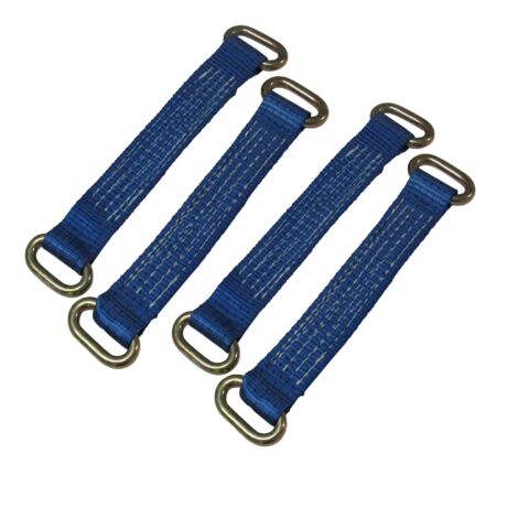 Vehicle Alloy Wheel Straps 12" - Set of 4 (Recovery Transport Oval Links)