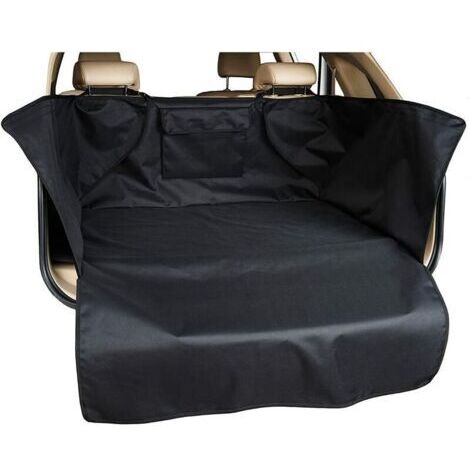 Véhicule Housse de Siège Coffre Protection Chien Couverture de Revêtement de Cargaison Animal de Compagnie Tapis Antidérapant Imperméable Universel pour Les Camions Jeeps de SUV(13210443cm,noir)