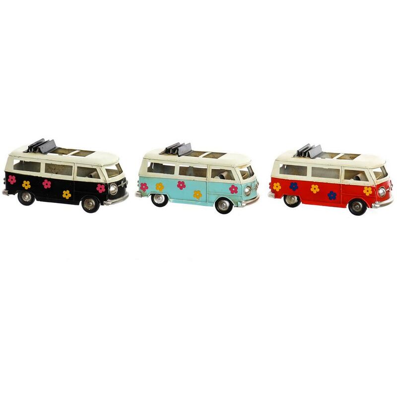 

Vehículo DKD Home Decor Decorativo Metal Furgoneta (3 pcs) (16.7 x 7 x 8.3 cm)