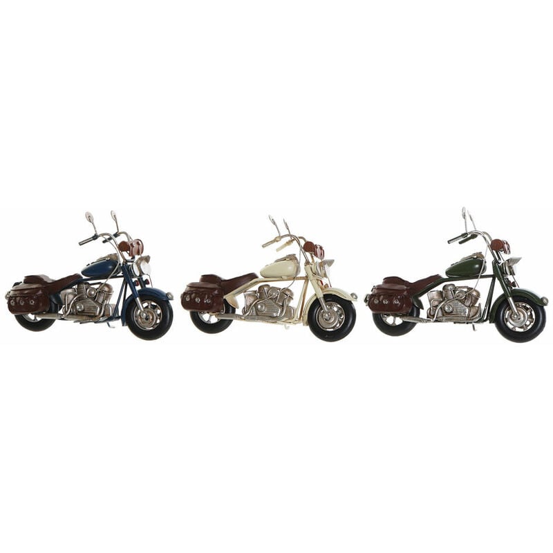 

Vehículo DKD Home Decor Decorativo Moto Vintage (3 pcs) (19.5 x 7.5 x 12 cm)