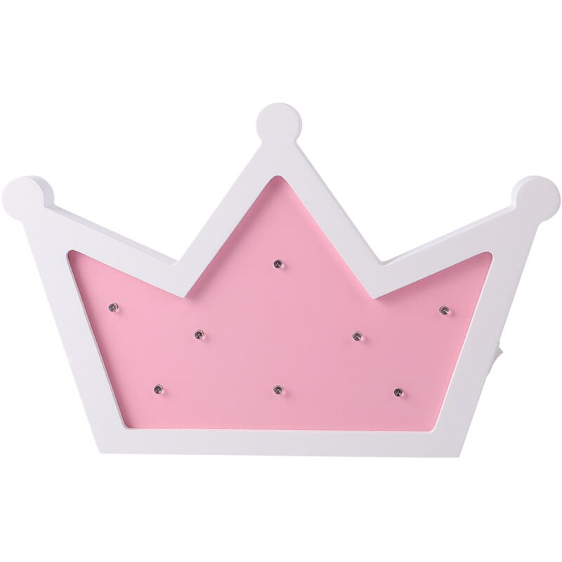 Feiyue - veilleuse 1pc Bois led Forme de Couronne Veilleuse Murale Décorative Veilleuse Forme Créative Design Lampe Murale pour Maison Chambre sans