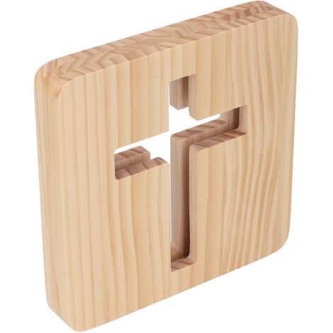 Veilleuse 3D en Bois avec Design Crucifix Creux pour Décor Éclairante de Chambre, Salon ou Bureau