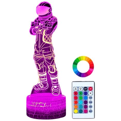 Veilleuse 3D Fortnite Battle Royale à 16 LED pour enfants + télécommande