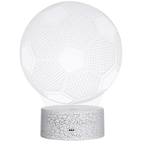 Veilleuse 3D sur le thème du football, lampe illusion d'optique LED 3D, 3/7 couleurs changeantes, lampe de chevet/bureau avec commande tactile, cadeau pour enfants, décoration intérieure