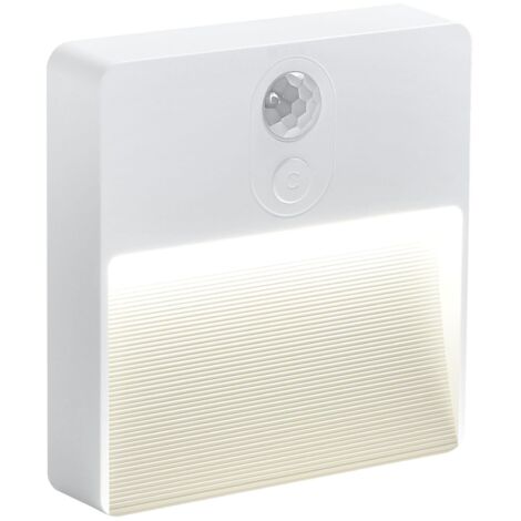 Veilleuse à Détecteur de Mouvement, Veilleuse LED Pile, AUTO/ON/OFF, Veilleuse Enfant, Chaud/Blanc/Mixte, Veilleuse LED pour Couloir, Escalier, Cuisine, Penderie, Salon