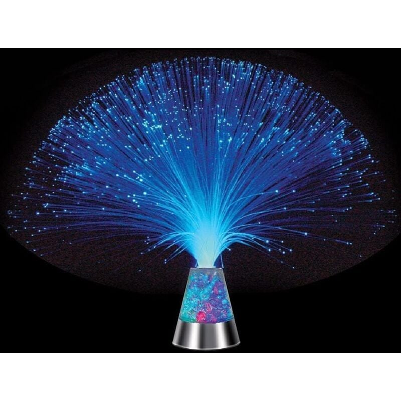 Veilleuse à fibre optique en cristal à changement de couleur, lampe de bureau led ciel étoilé coloré fibre optique