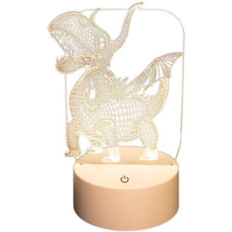 Veilleuse à illusion 3D pour chambre à coucher (avec câble USB), un cadeau idéal pour les fêtes et les anniversaires des pères et des fils, ou pour la décoration intérieure.