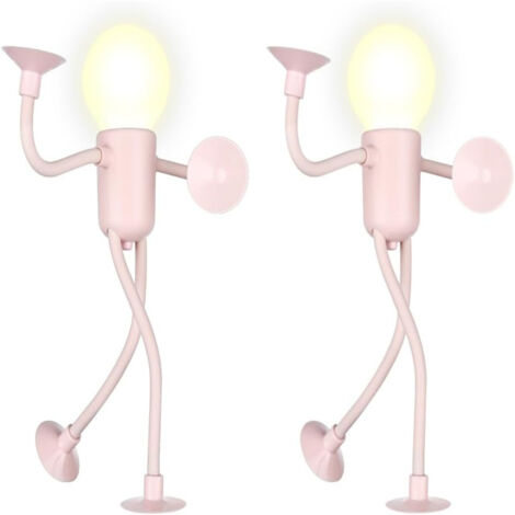 Veilleuse ampoule mignonne - Ampoule rose bonhomme 2