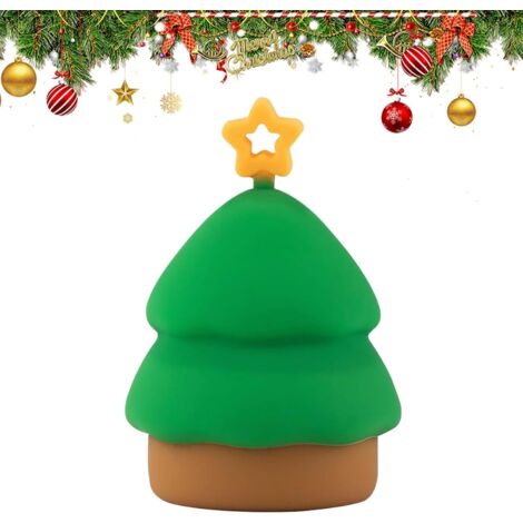 Veilleuse Arbre de Noël - LED 3 Niveaux Décorations de Fête avec -
