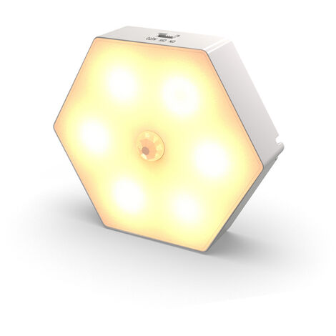 Lampe LED sous meuble 76 LED rechargeable Éclairage d'armoire avec  détecteur de mouvement Batterie USB Éclairage d'armoire Éclairage de cuisine  Capteur bande magnétique Lumière（lumière blanche） Lefou