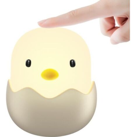 Veilleuse bébé - NOVHILL - Poussin - Rechargeable USB - Jaune - Lumière douce