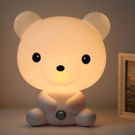 Veilleuse BéBé Portable Lampe de Nuit Chevet Table Lumière BéBé Chambre Ours Lampe