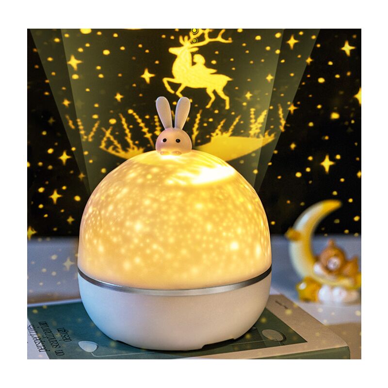 Veilleuse Bébé Projecteur Ciel Etoile, Bluetooth Veilleuse Musicale et Lumineuse,8 Films Veilleuse Enfant, 360°Rotation Telecommandé Veilleuse +