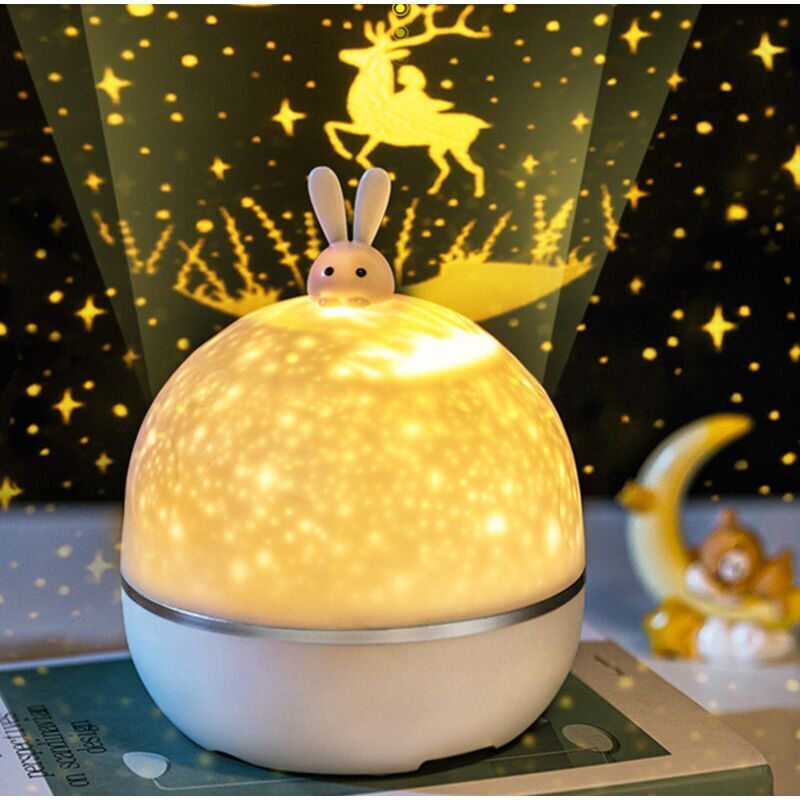 Veilleuse Bébé Projecteur Ciel Etoile, Bluetooth Veilleuse Musicale et Lumineuse,8 Films Veilleuse Enfant, 360°Rotation Telecommandé Veilleuse +