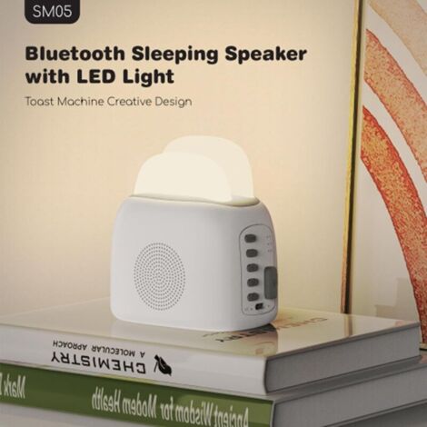 Veilleuse Bruit Blanc,3-in-1 Lampe de Chevet Bébé Veilleuse Machine à Sons avec Haut-parleur Bluetooth, Minuterie, White Noise Night Light pour Bébé, Enfants, Adulte, Noël Cadeau, Chambre