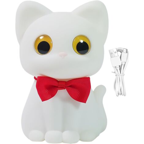 Veilleuse Chat - Veilleuse Thème Chat pour Chambre d'Enfant - Éclairage LED