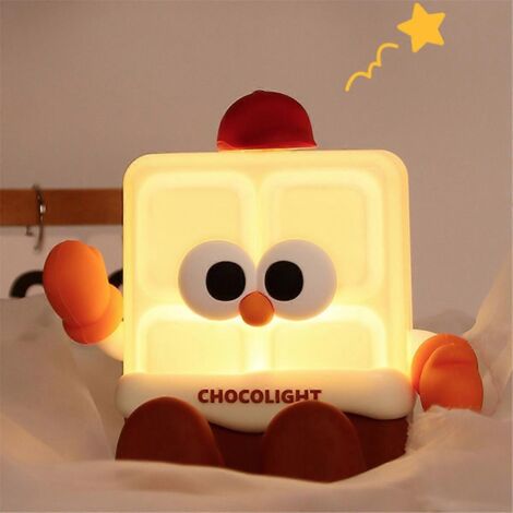 Veilleuse chocolat mignonne, veilleuse LED rechargeable ---