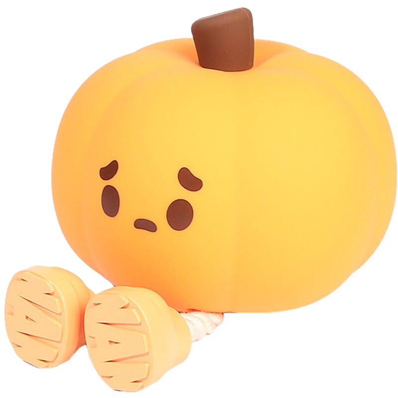 Veilleuse citrouille mignonne, led à intensité variable, rechargeable, en silicone, idéale pour la chambre d'un enfant ou comme cadeau, style kawaii
