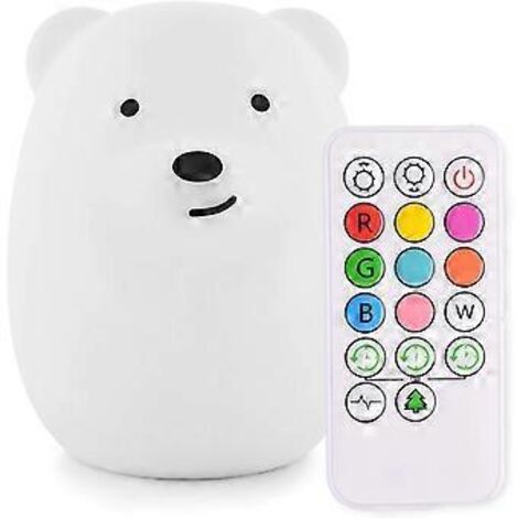 Veilleuse colorée pour enfants, lampe de nuit LED tactile, 9 couleurs, rechargeable par USB, lampe en silicone, lampe de chevet, ambiance lumineuse, intérieur