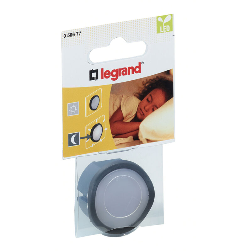Veilleuse crépusculaire automatique avec led et fiche 2P 10A - Noir - Legrand Veilleuse crépusculaire automatique avec led et fiche 2P 10A - Noir - Legrand