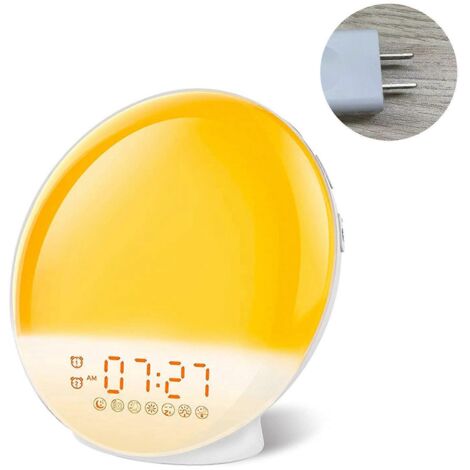 Veilleuse de chevet colorée simulant le lever et le coucher du soleil - Conforme à la réglementation américaine