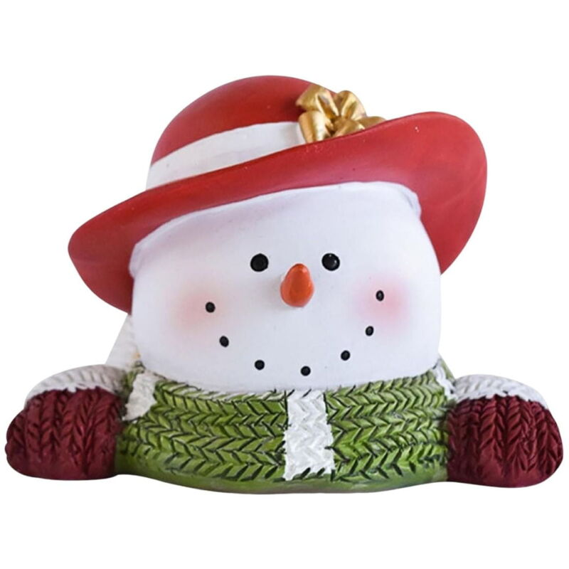 Veilleuse de Noël scintillante à LED sans flamme en forme de bonhomme de neige, alimentée par piles, idéale pour la décoration d'intérieur ou de