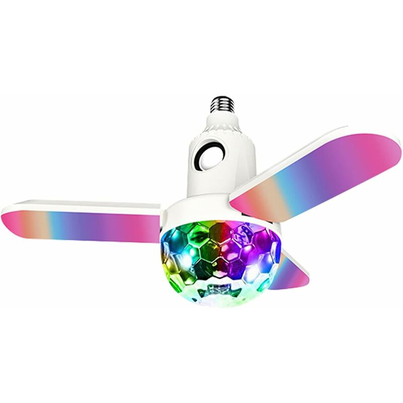 Veilleuse de nuit en forme de ventilateur pour enfants Bluetooth 5.0 RGB lumière avec lampe pliable à changement de couleur 120 x 240 mm