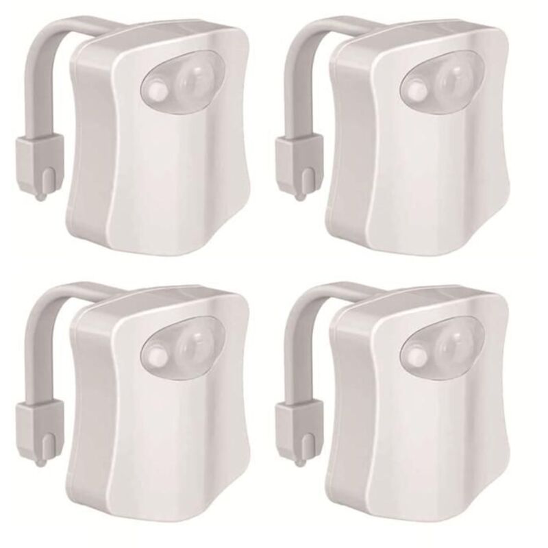 Veilleuse de Toilette avec Détecteur de Mouvement LED 8 Couleurs pour Cuvette de Toilette Veilleuse Intelligente pour