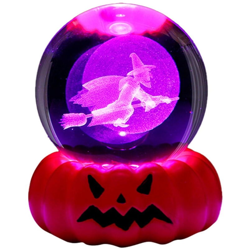 Feiyue - Veilleuse d'Halloween 3D à led pour décoration de table, idéale pour les fêtes à la maison et les célébrations festives