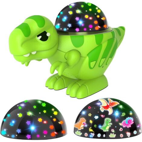 Veilleuse dinosaure pour enfants - Projecteur d'étoiles rotatif à 360° avec 16 modes d'éclairage, projecteur de plafond pour chambre à coucher, cadeau d'anniversaire et décoration de chambre