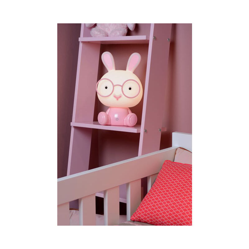 Veilleuse Dodo rabbit chambre d'enfant rose, 3 W, H.25 cm