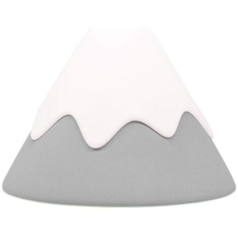Veilleuse en forme de montagne enneigée, veilleuse LED, lampe en silicone souple, alimentation réglable, synchronisation, protection des yeux, chargement, adaptée à la chambre et au salon